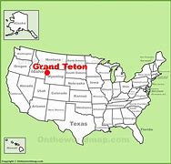 Map of Grand Teton Wyoming, United States