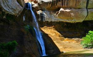 Waterfalls and steep cliffs