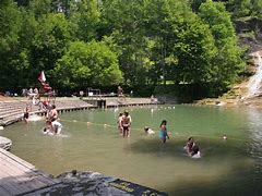 People swimming in the water