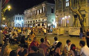 night life people at Santos Brazil