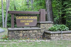 sign for entering carter caves 