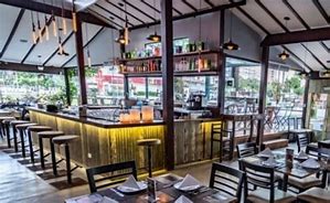 chairs at a bar and restaurant