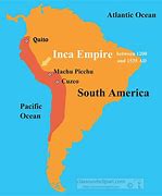 Inca ruin map at South America