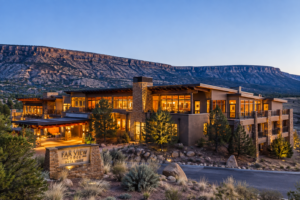 Exterior view of Far View Lodge near Mesa Verde National Park in Colorado, offering comfortable accommodations with panoramic mesa views and convenient access to the park's famous ancient cliff dwellings.
