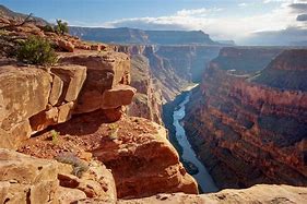 Grand Canyon with steep walls and a river