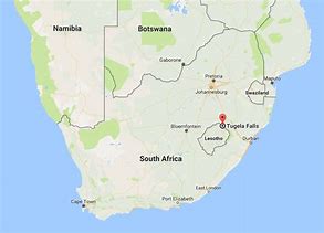 Tugela Falls, South Africa Tour 7 Map of Hotel with trees and a green lawn on a partly cloudy day.