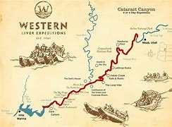 Cataract Canyon Utah Adventure Tours 8 map of Cataract Canyon Utah