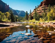 Explore the Best West Canyon Adventures: Top 15 Camping & Hiking Destinations ?⛺ 3 Canyon ewith steep walls with trees and a lake with mountains on a clear sky day.