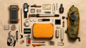 Essential survival gear including multi-tools, fire starters, emergency kits, and outdoor equipment to stay safe and prepared in the wilderness.