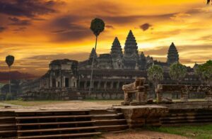 🏛️ Angkor Wat, Cambodia: A Complete Traveler’s Guide✨ 1 Angkor Wat temple at sunrise in Cambodia, showcasing ancient Khmer architecture with reflection pools and jungle backdrop.