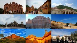 Panoramic view of several historic forts in the city, showing nine forts in total