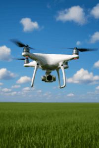 A scenic forested area with the small town of Tusayan in the foreground and mountains in the background.